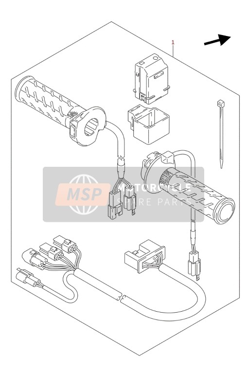 Suzuki AN400A BURGMAN 2020 Heated Grip Set for a 2020 Suzuki AN400A BURGMAN